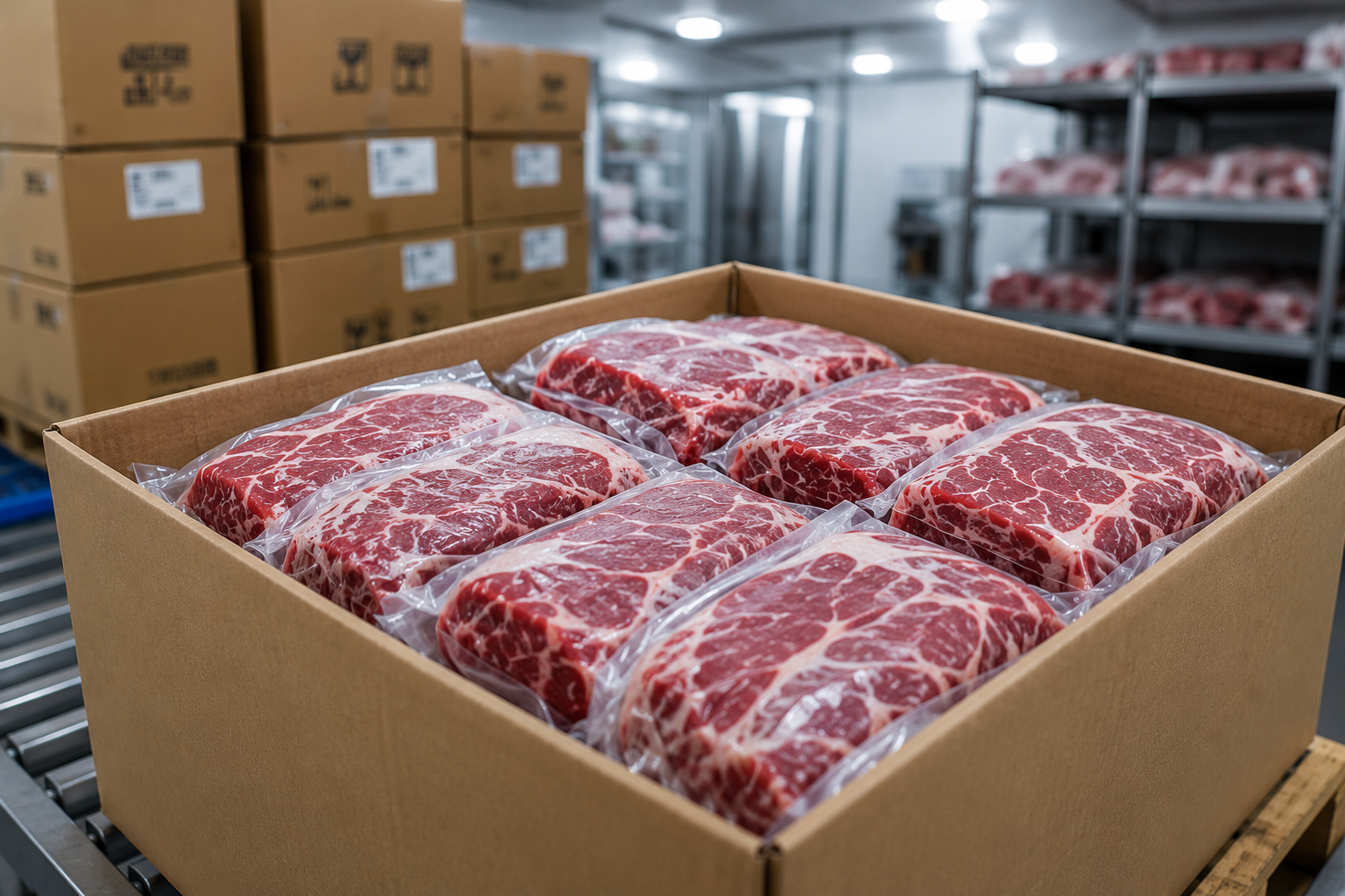 Frozen meat carton
